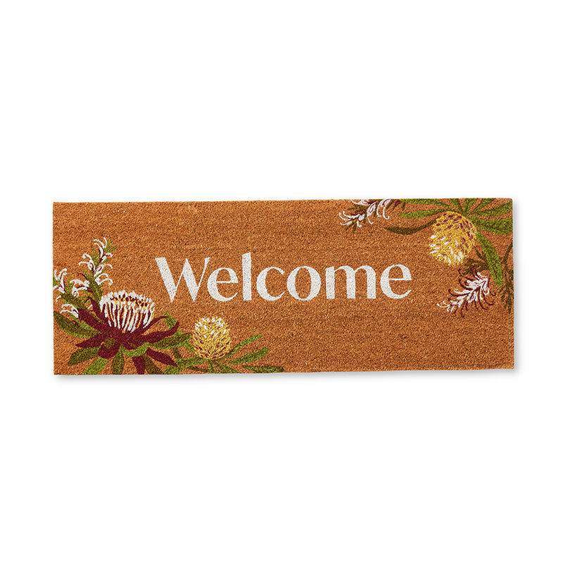 Welcome Floral Doormat - Madras Link