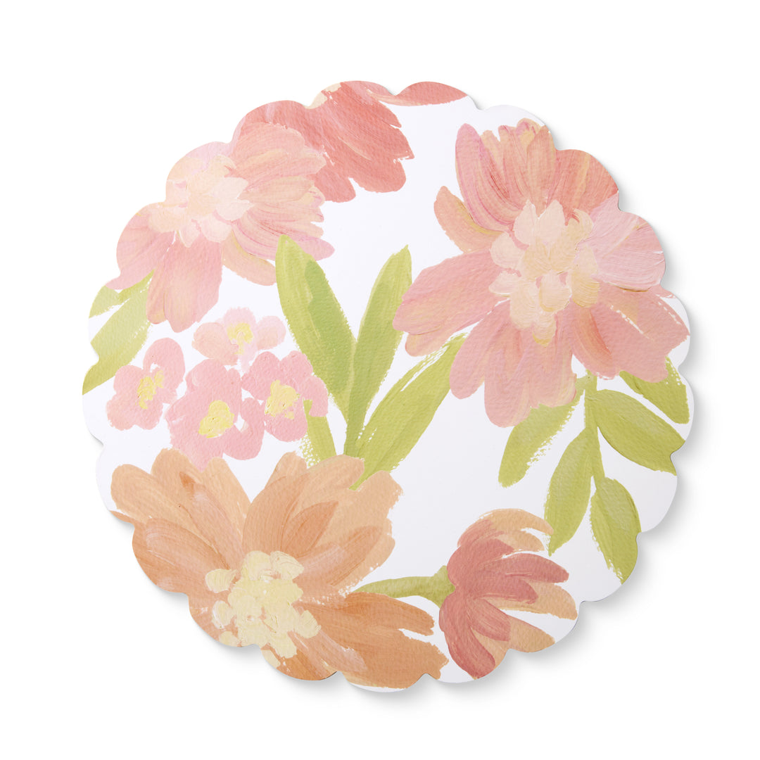 Rosie Scallop Edge Round Placemat Set of 4
