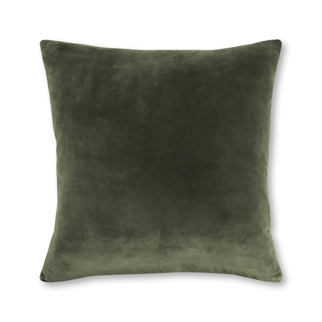 Velvet Olive Cushion - Madras Link