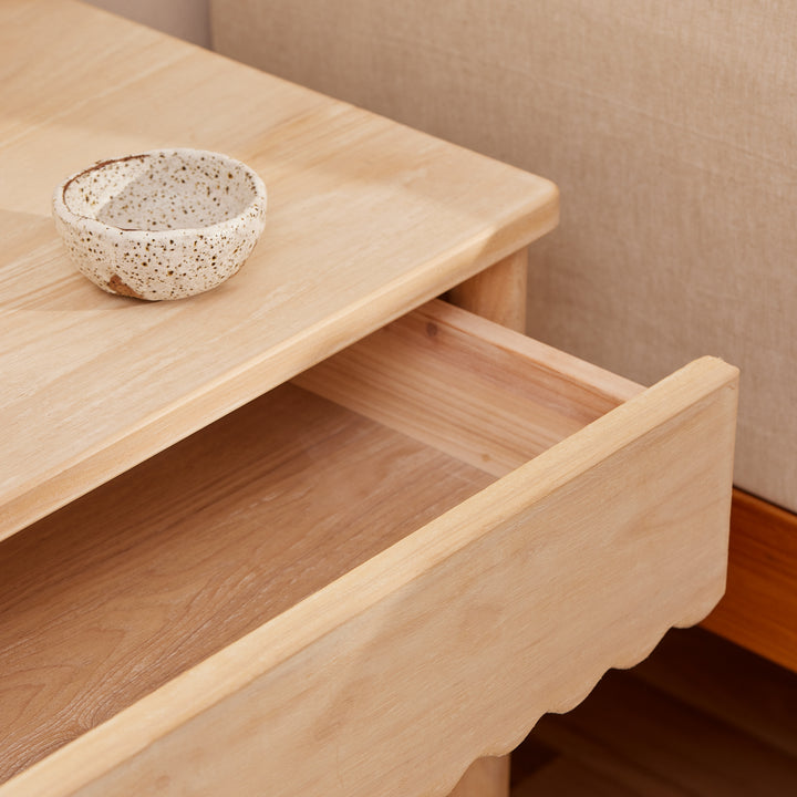 Darcy 1 Drawer Whitewash Bedside Table - Madras Link