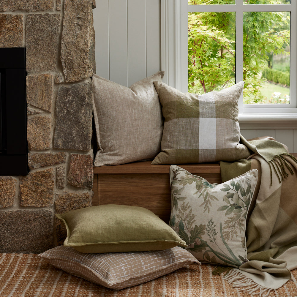 Lincoln Moss Cushion - Madras Link