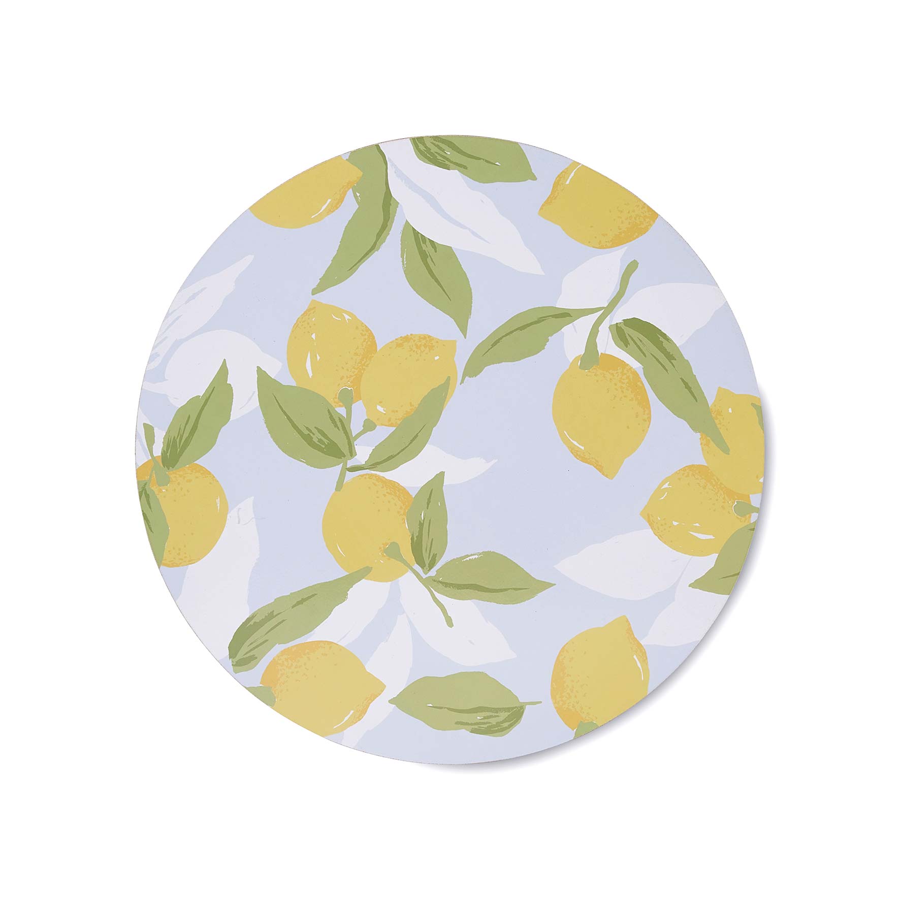 Lemons Round Placemat Set of 4 Madras Link