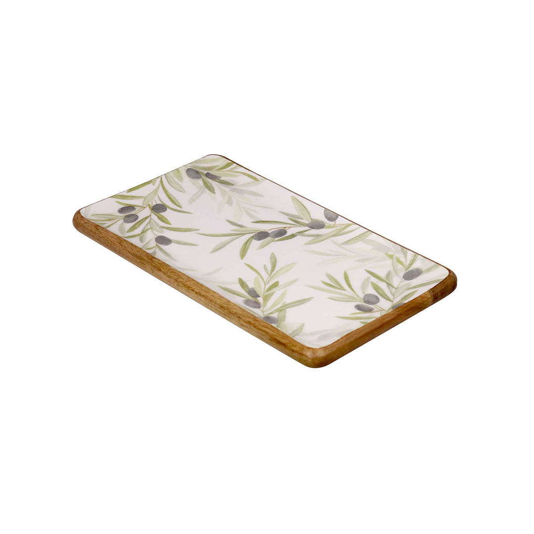 Olive Leaf Rectangle Platter - Madras Link