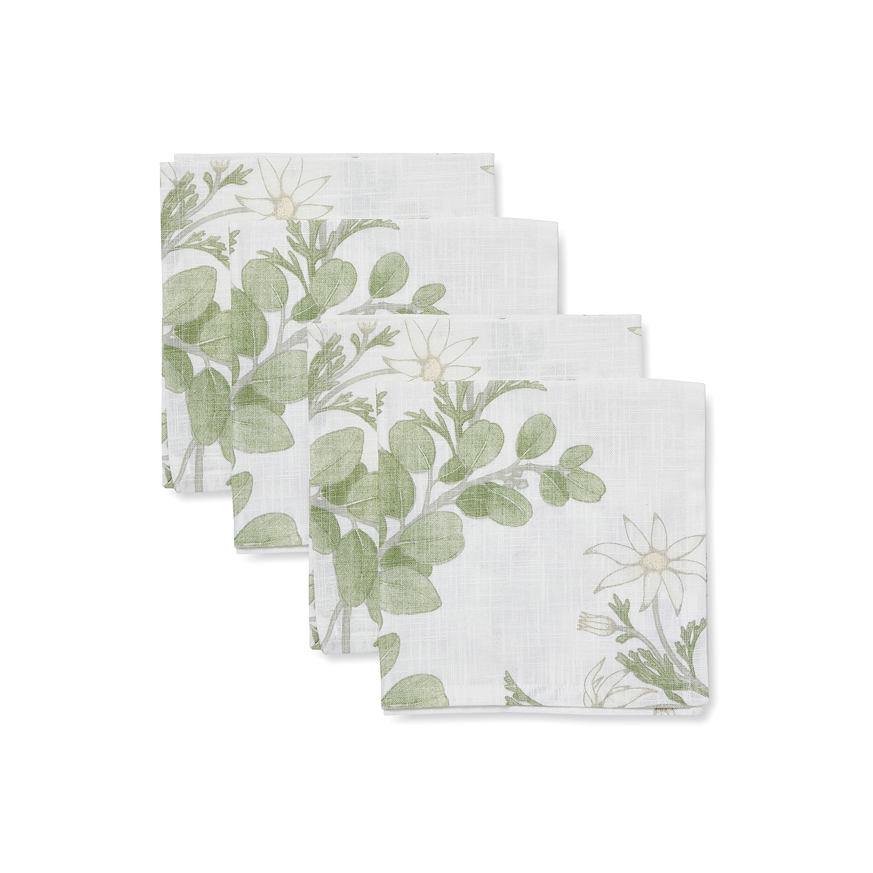 Flannel Flower Napkin Set of 4 Madras Link