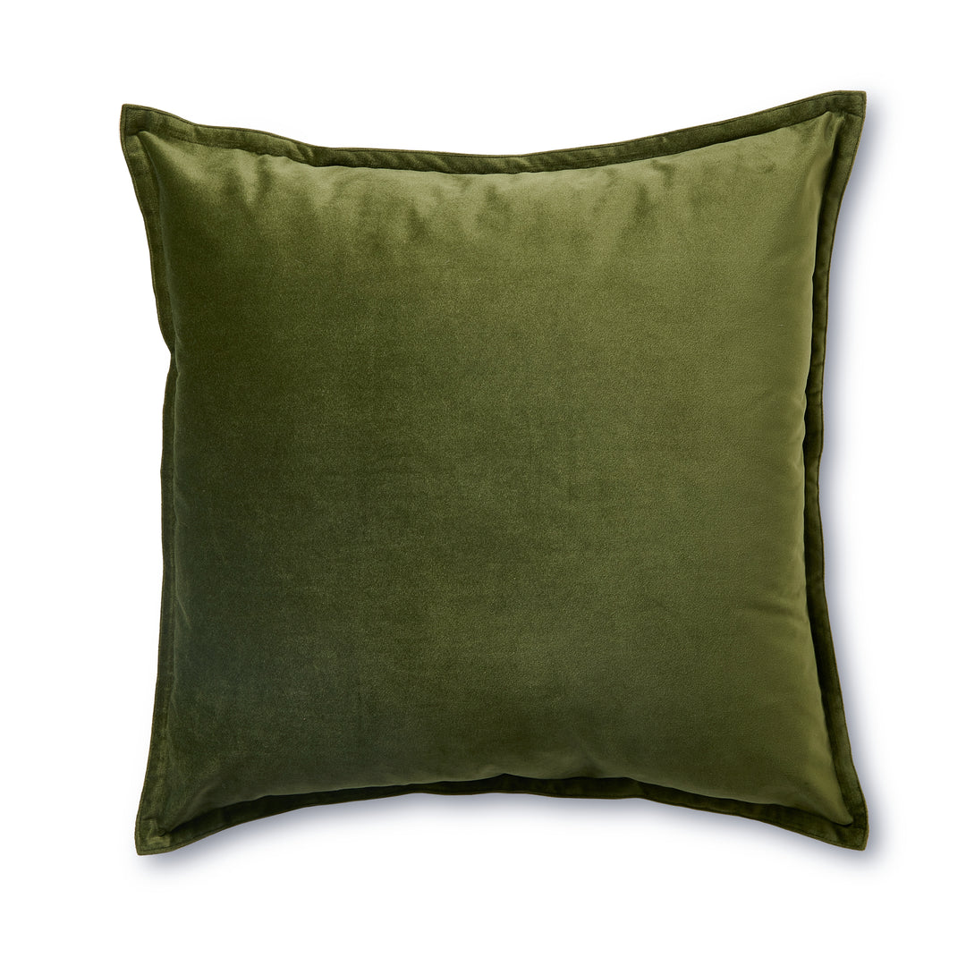 Mira Velvet Cushion - Olive - Madras Link