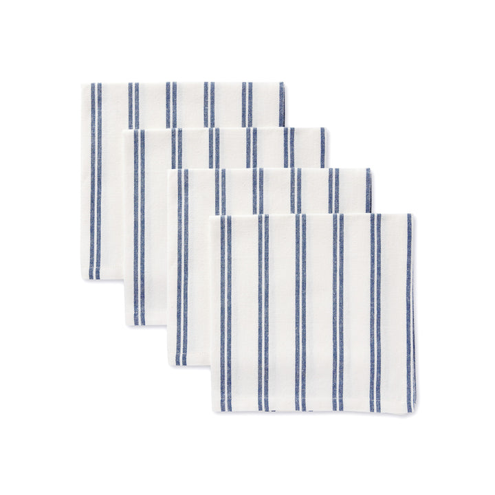 Provence Dark Blue Stripe Napkin - Set of 4 - Madras Link