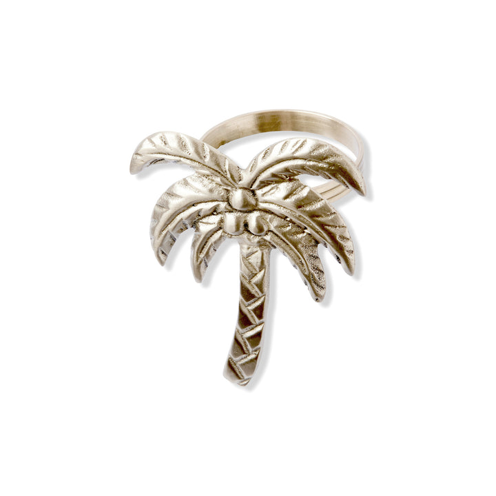 Palm Tree Brass Napkin Ring - Madras Link