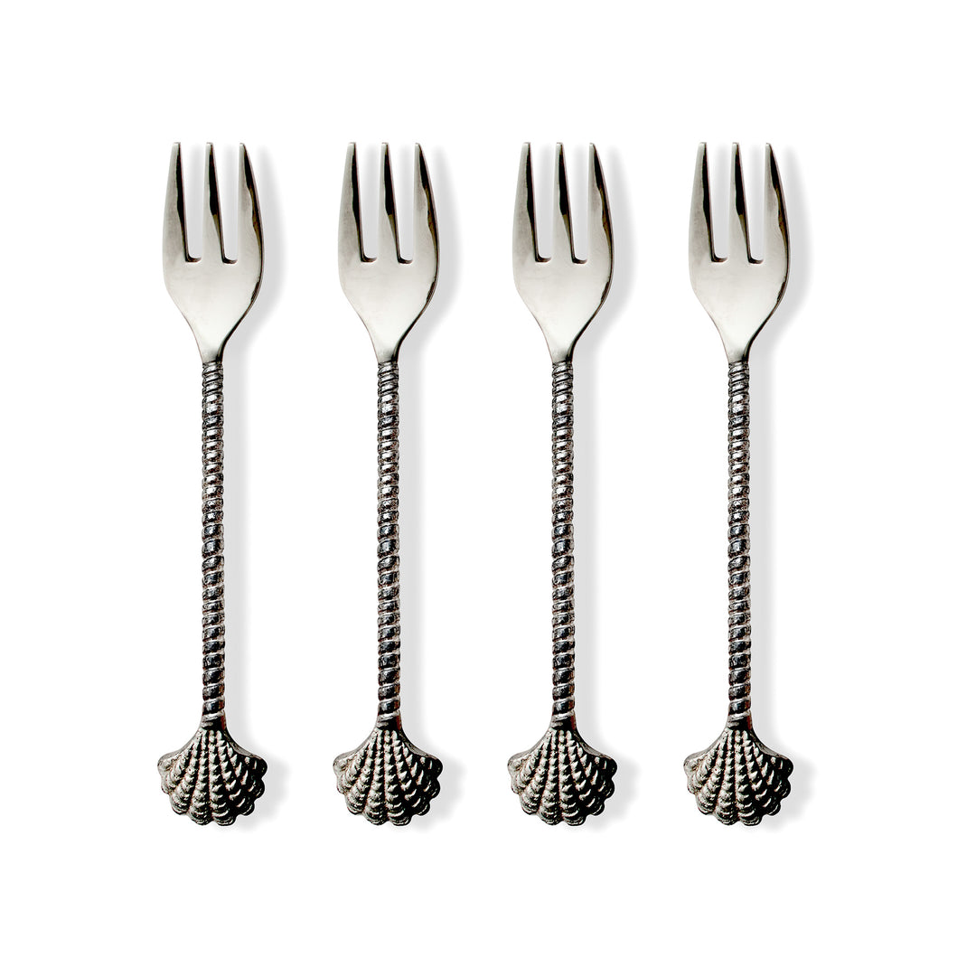 Scallop Shell Silver Fork - Set of 4