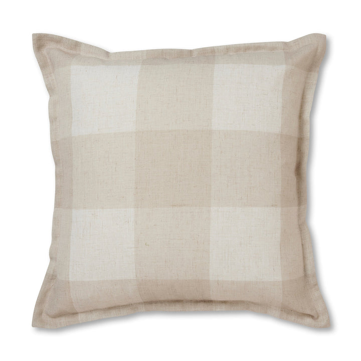 Allcott Neutral Check Cushion - Madras Link