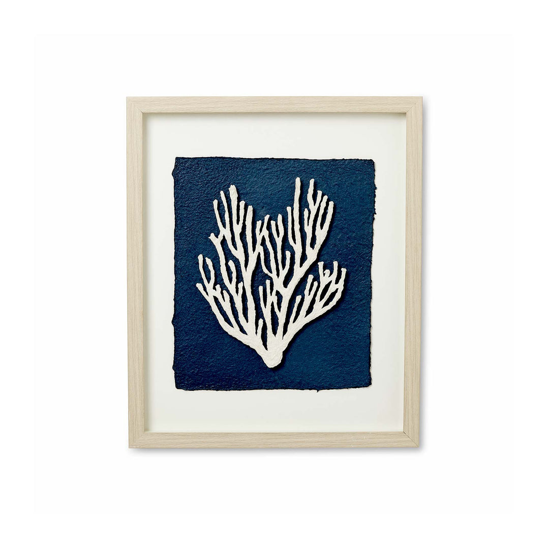 Coral Papier Mache Artwork - Blue