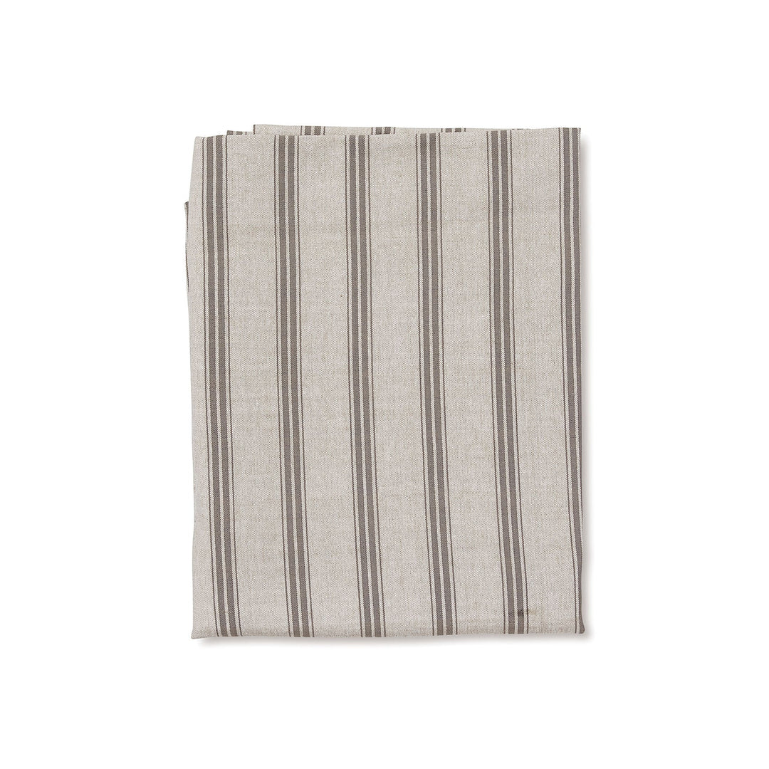 Macedon Charcoal Stripe Tablecloth - Madras Link