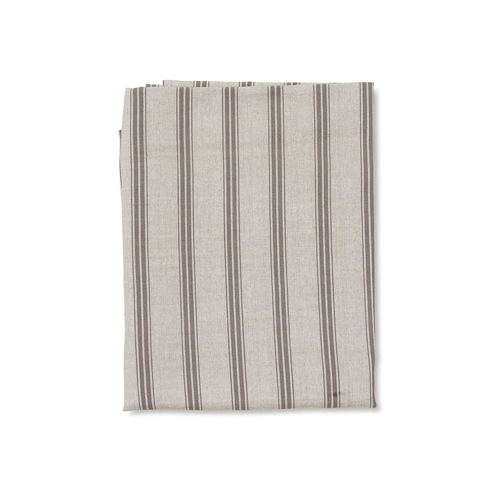 Macedon Charcoal Stripe Tablecloth - Madras Link