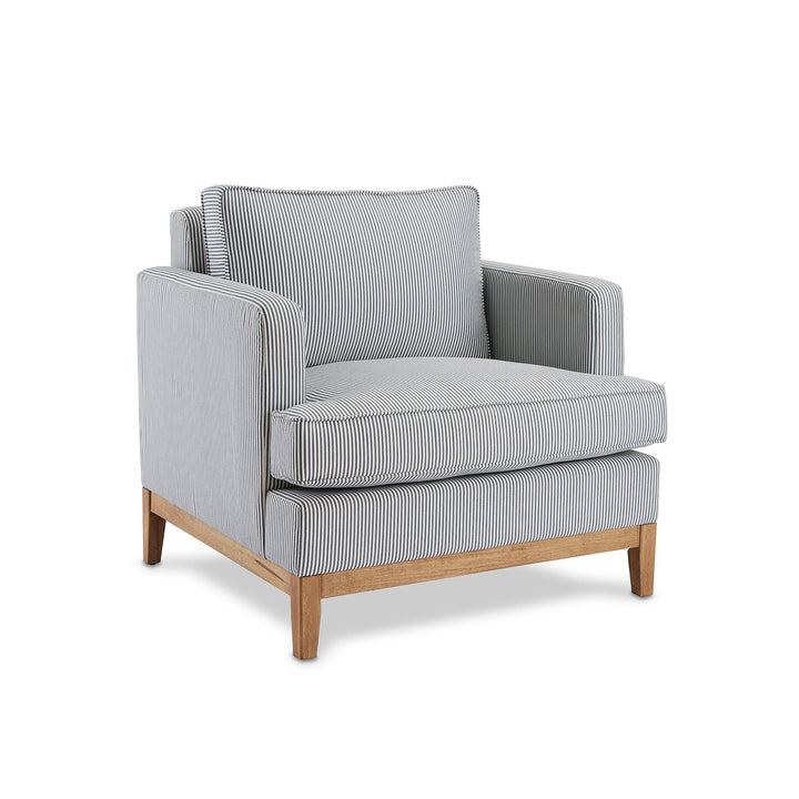 Morris Blue Stripe Occasional Chair - Madras Link