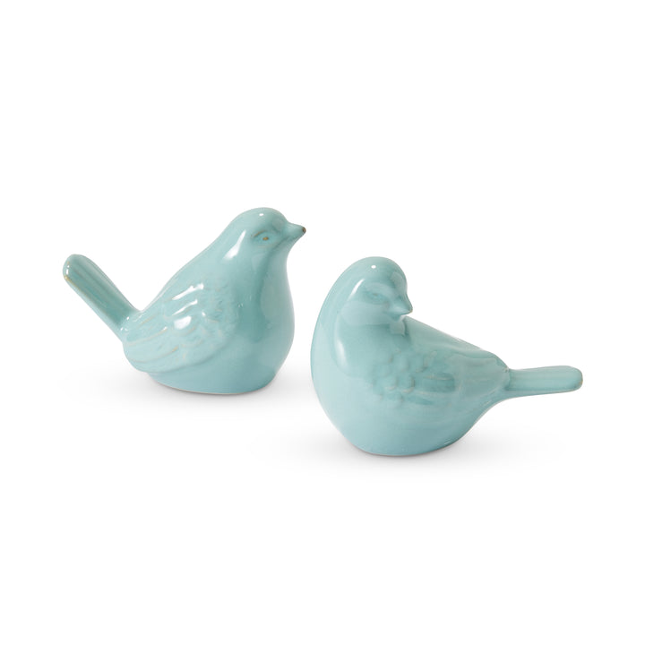 Swallow Ceramic Bird Blue Set of 2