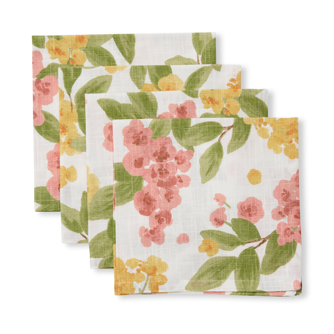 Annie Pink/Orange Napkin Set of 4 - Madras Link