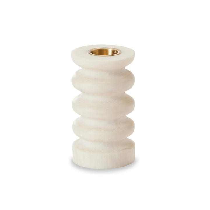 Aries Cream Resin Candle Stick Small - Madras Link
