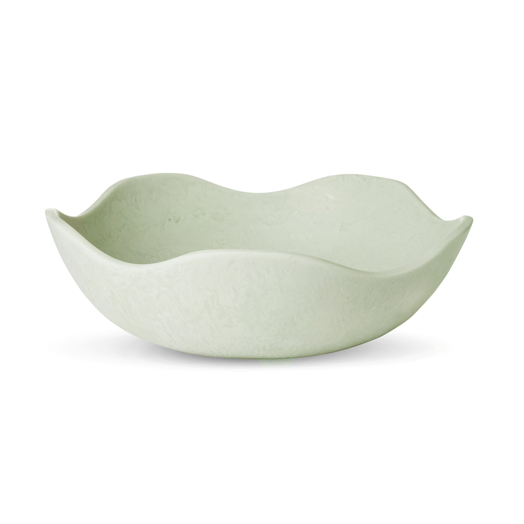 Aries Sage Green Wavy Resin Salad Bowl - Madras Link