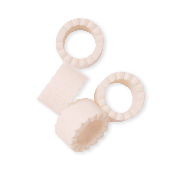 Aries Pink Resin Scallop Napkin Ring Set of 4 - Madras Link