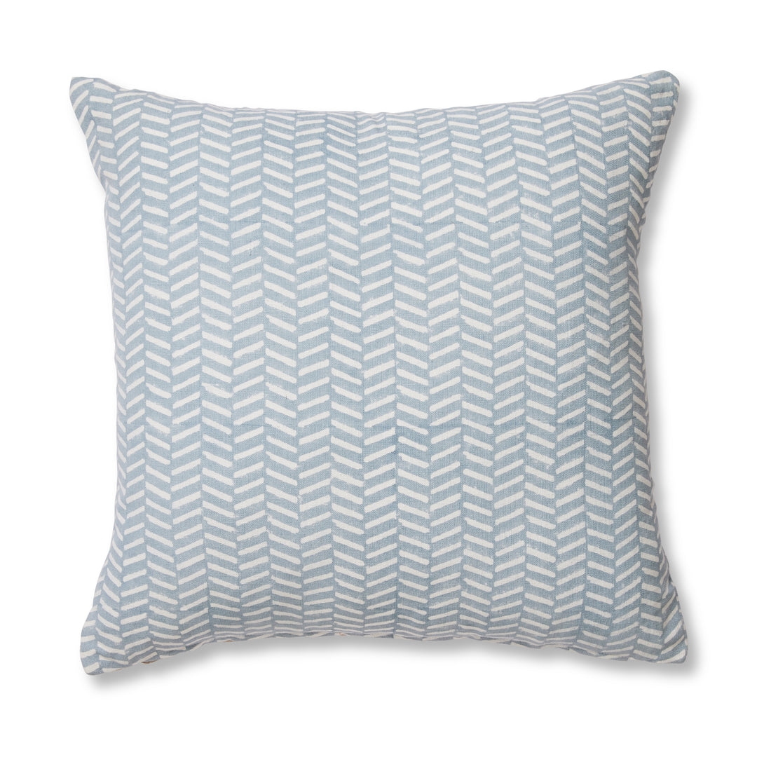 Kyra Blue Block Print Cushion