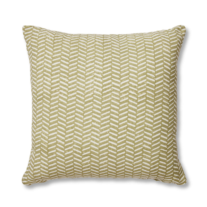 Kyra Green Block Print Cushion - Madras Link