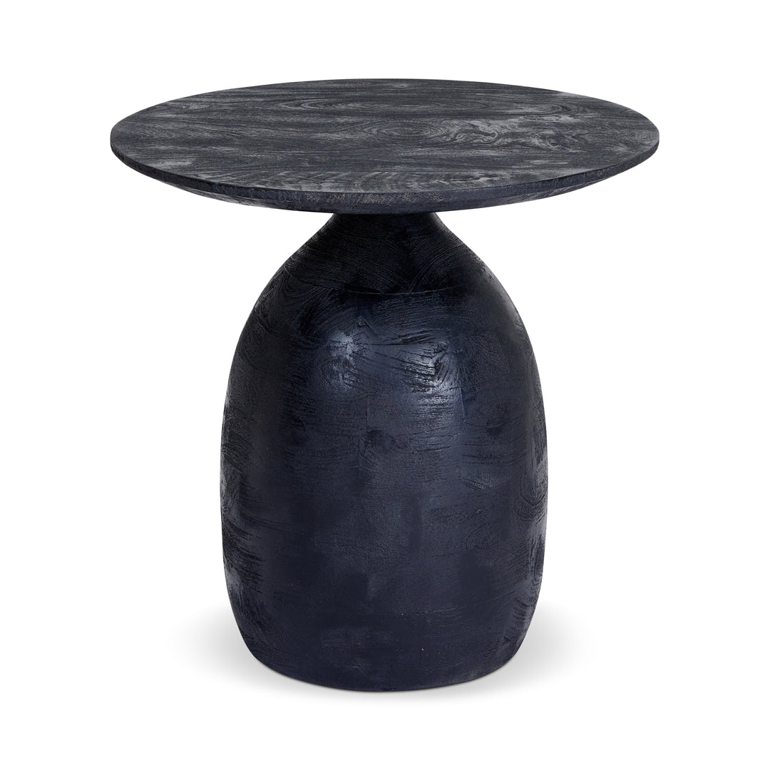 Nixon Round Side Table Black