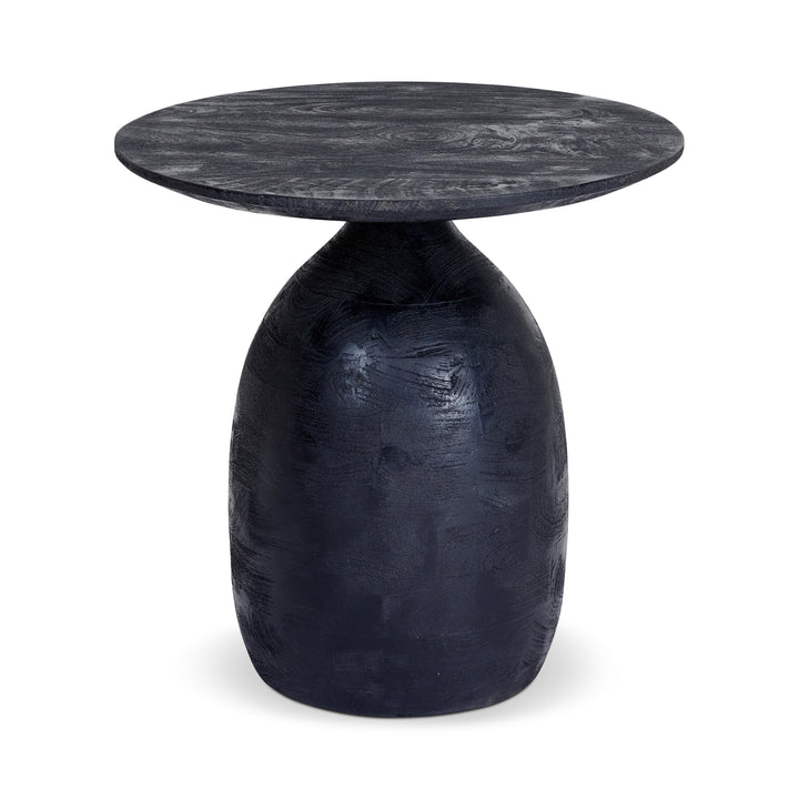 Nixon Round Side Table Black