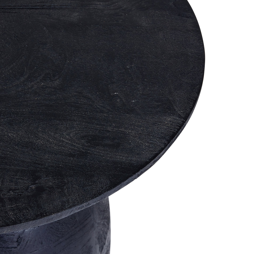 Nixon Round Side Table Black
