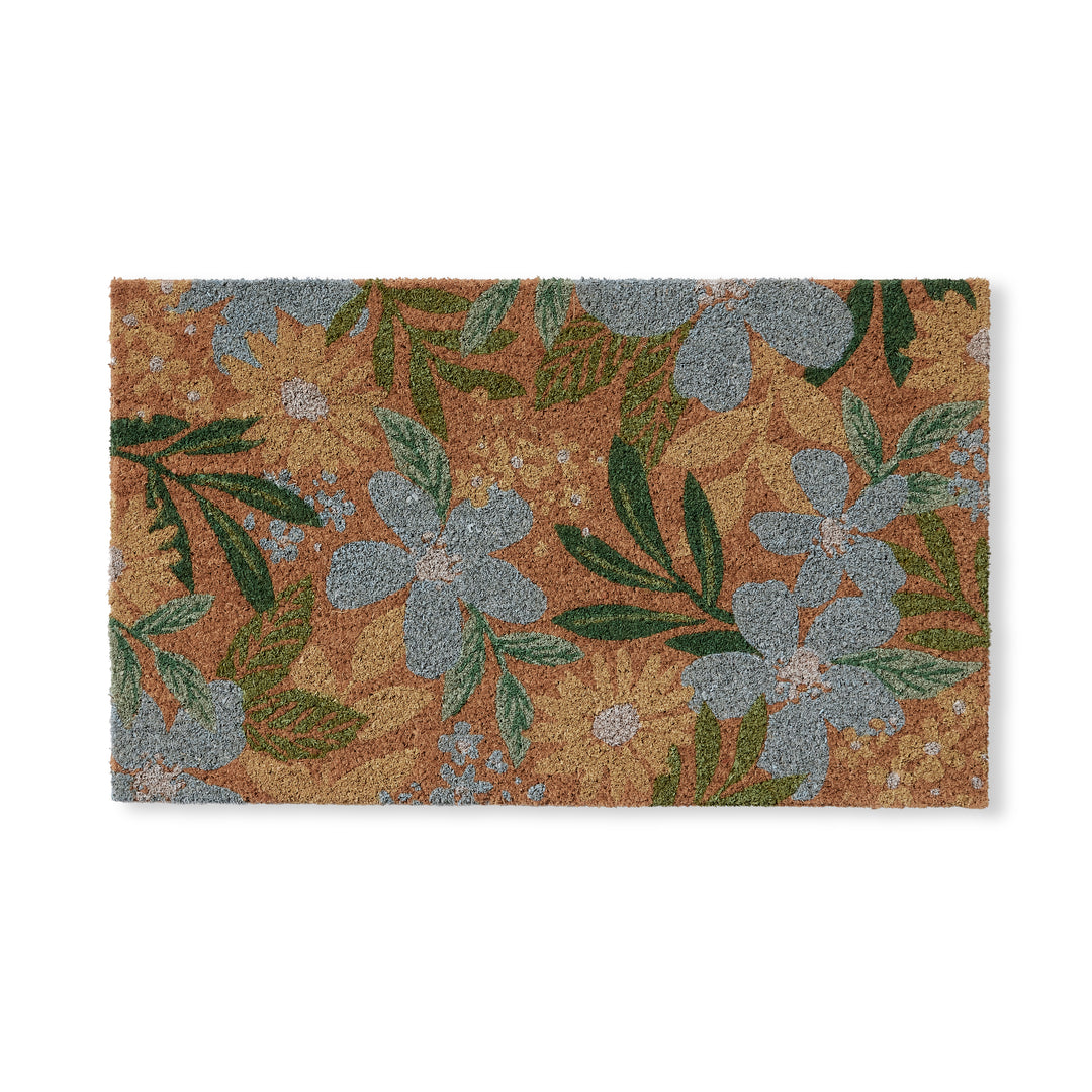 Bella Blue Floral Doormat - Madras Link