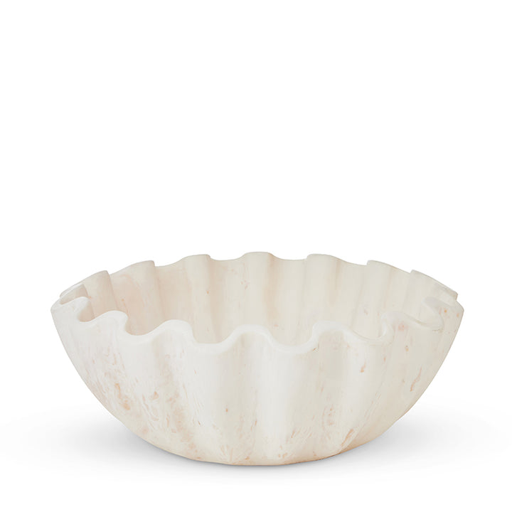 Aries Cream Resin Ripple Bowl - Madras Link