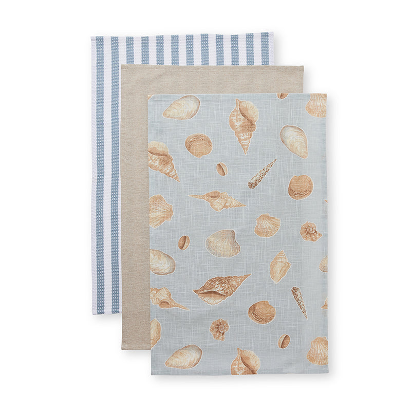 Shelly Beach Multi Teatowel Pack 3 - Madras Link