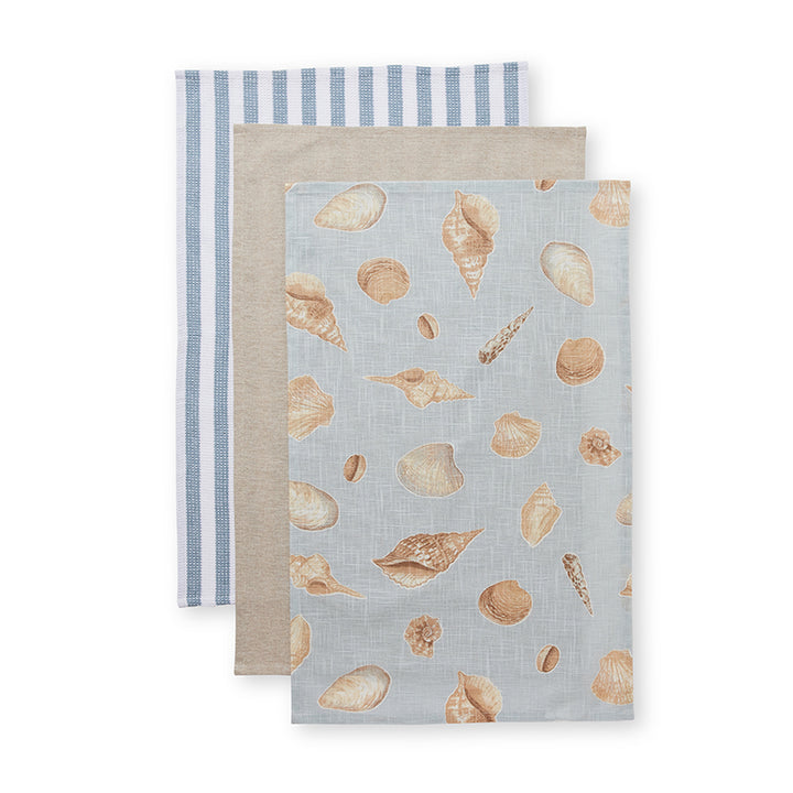 Shelly Beach Multi Teatowel Pack 3 - Madras Link