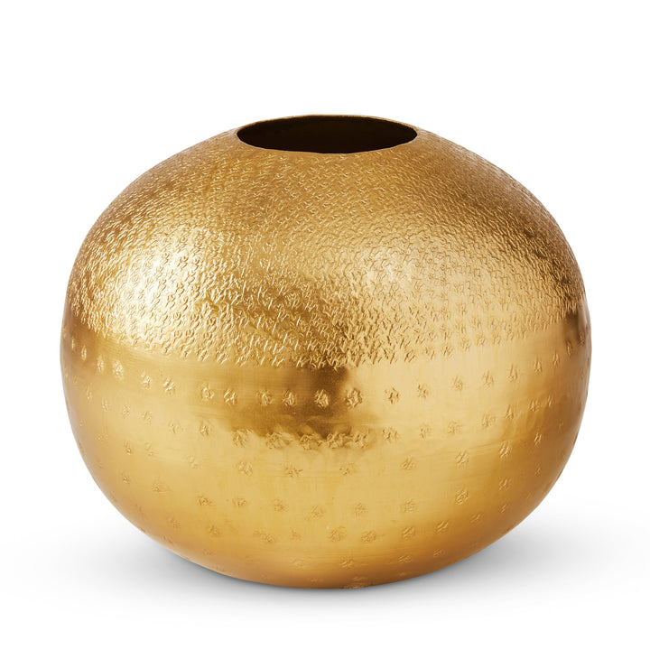 Alma Gold Textured Vase - Madras Link