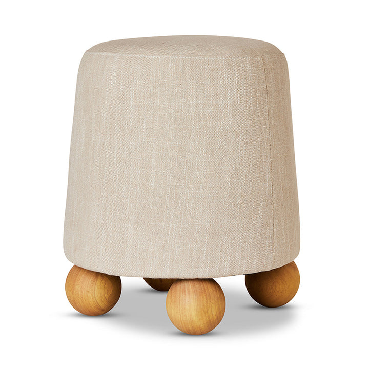 Sophie Natural Small Ottoman - Madras Link
