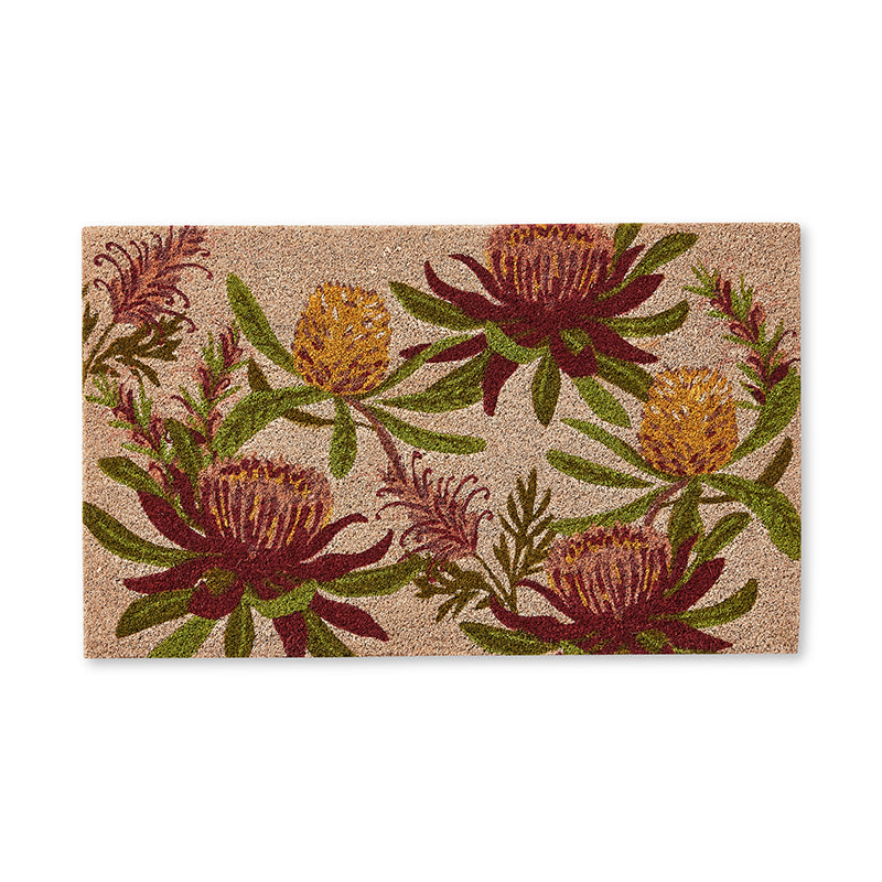 Moama Floral Doormat - Madras Link
