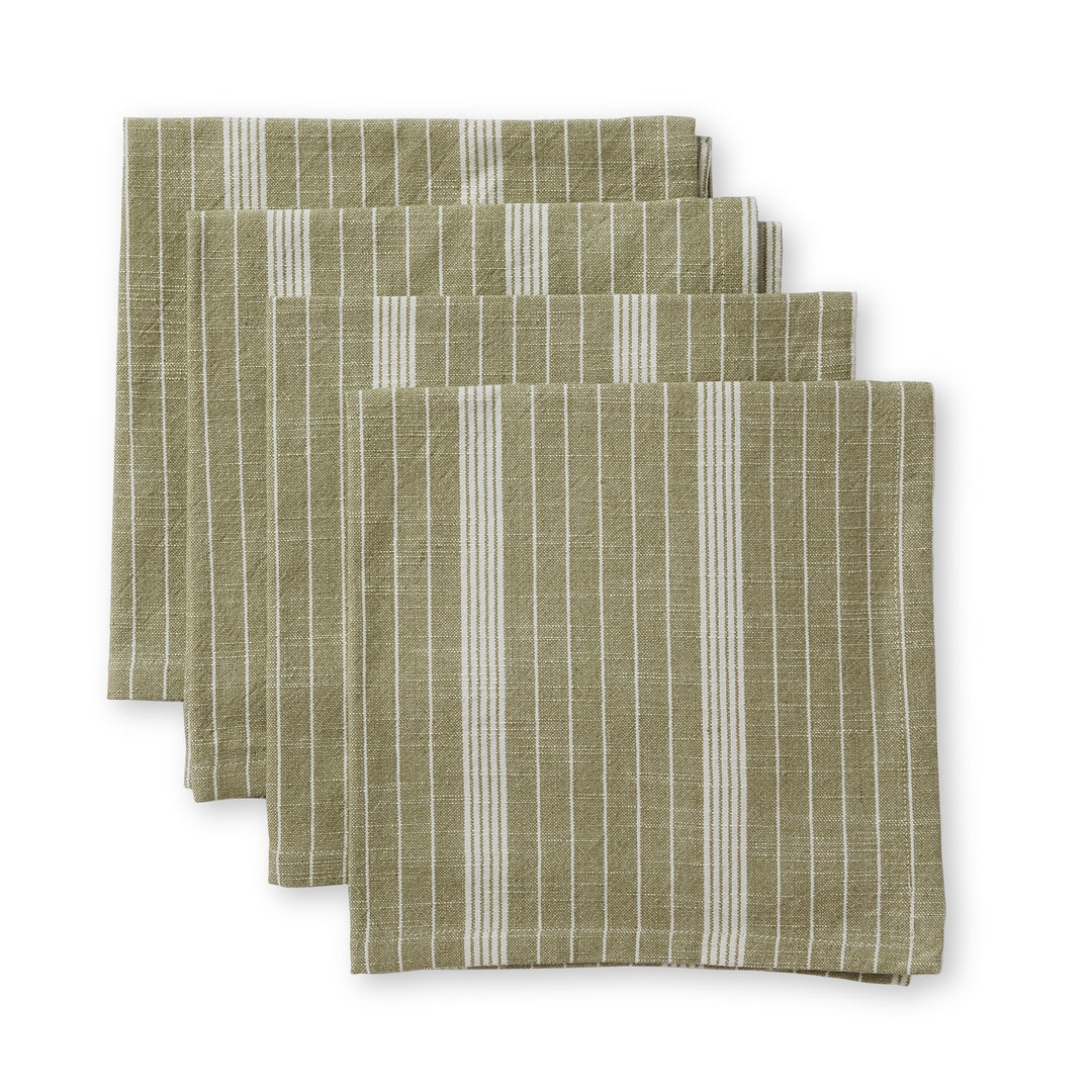 Abel Green Stripe Napkin Set 4 - Madras Link