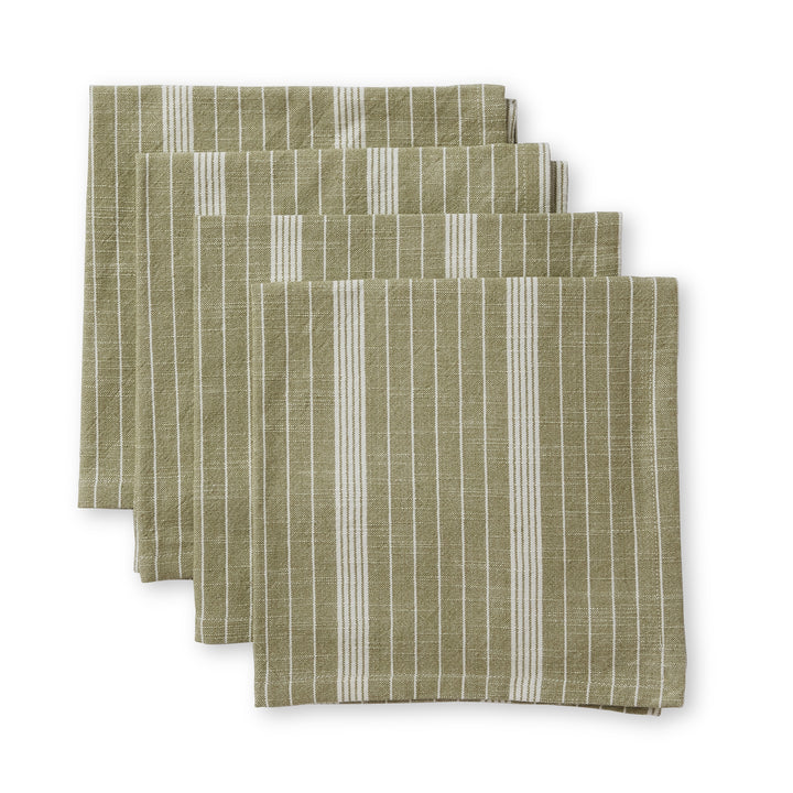 Abel Green Stripe Napkin Set 4 - Madras Link