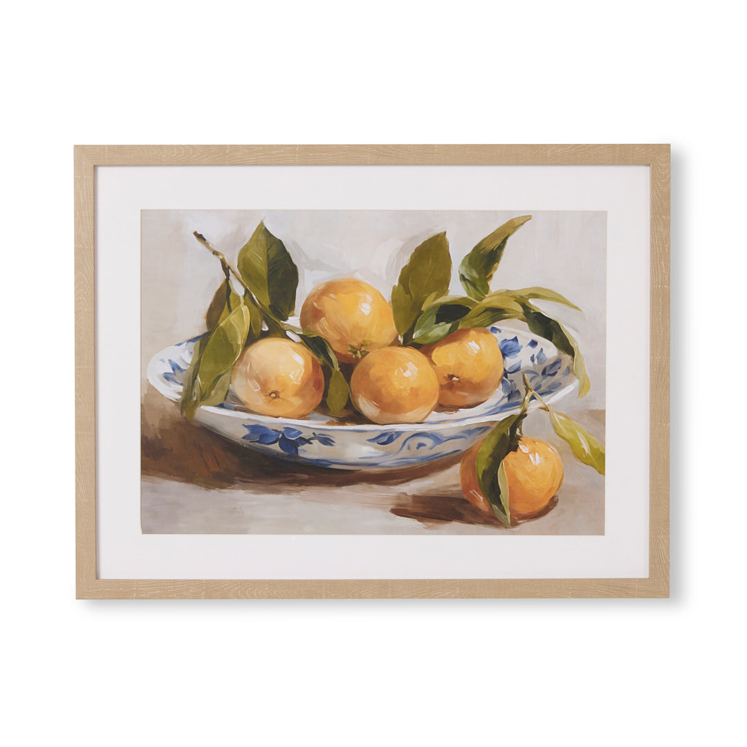 Orange Bowl Still Life Framed Print - Madras Link