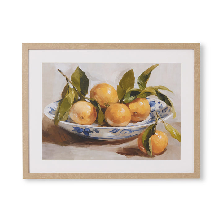Orange Bowl Still Life Framed Print - Madras Link