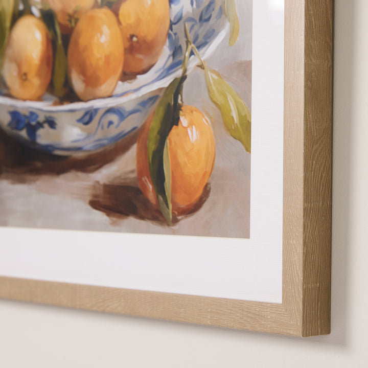 Orange Bowl Still Life Framed Print - Madras Link