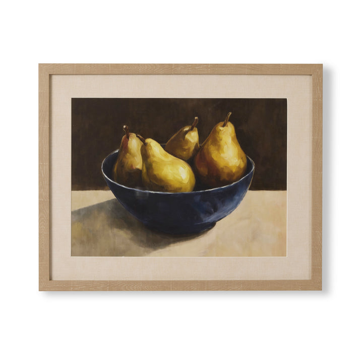 Pear Bowl Still Life Framed Print - Madras Link
