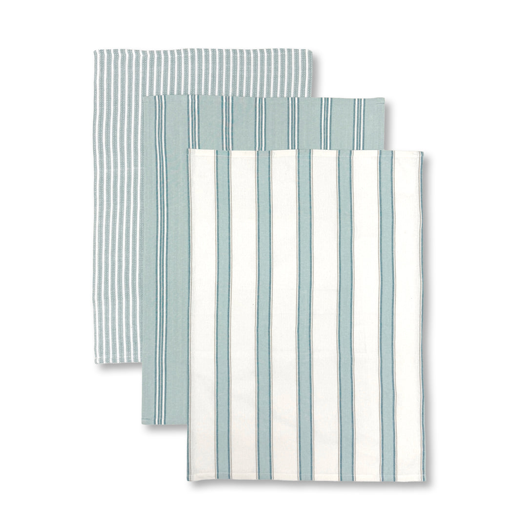 Woven Blue Teatowel Pack of 3 - Madras Link