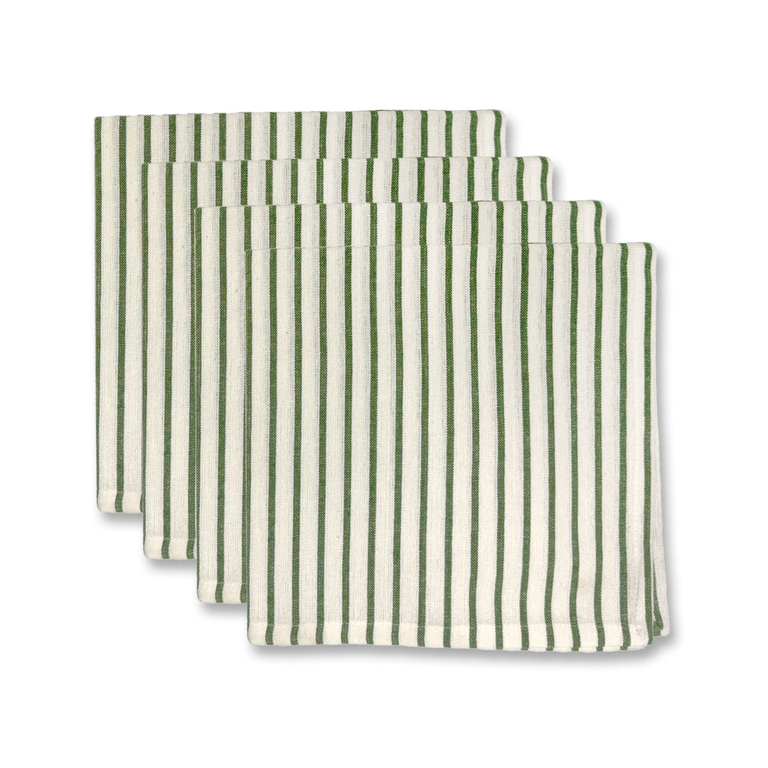 Samara Green Stripe Napkin Set of 4 - Madras Link