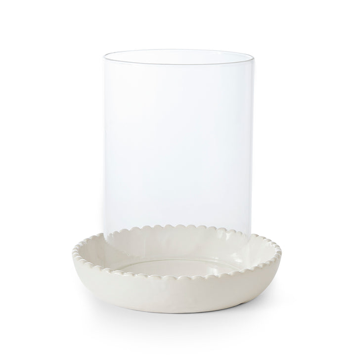 Neve White Ceramic Votive Large - Madras Link
