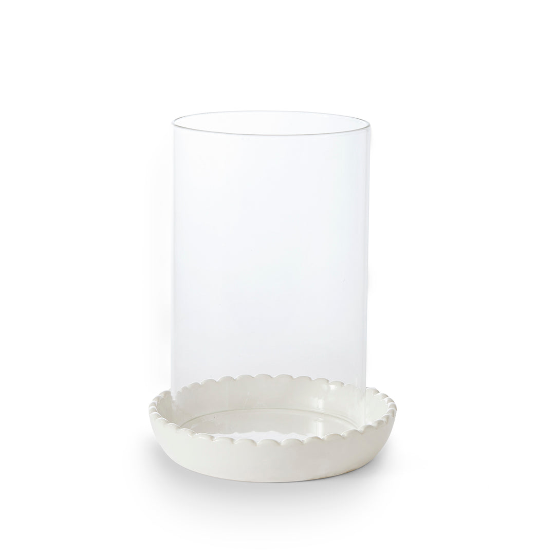 Neve White Ceramic Votive Small - Madras Link
