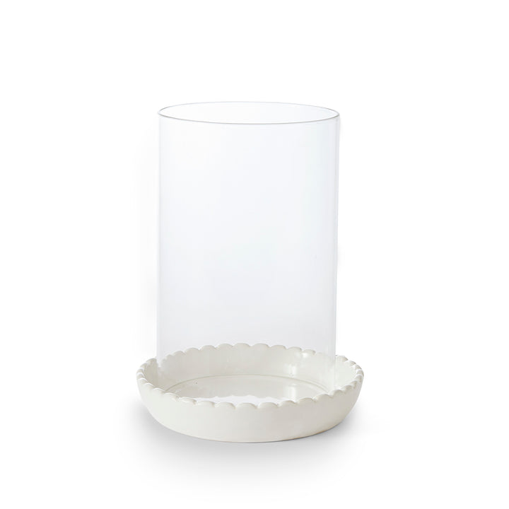 Neve White Ceramic Votive Small - Madras Link