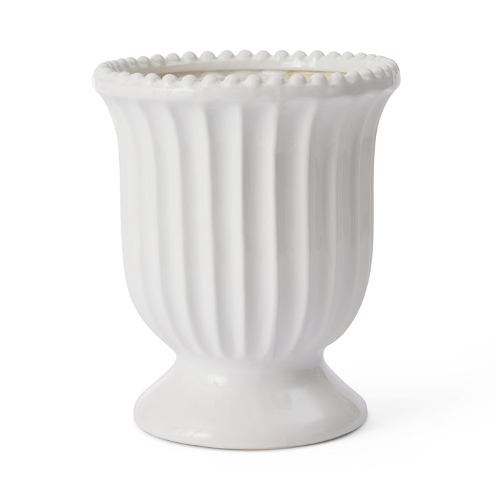 Cassie White Pedestal Vase - Madras Link