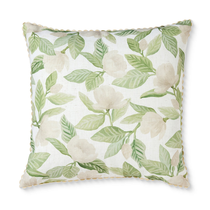 Magnolia Tree Green Cushion - Madras Link