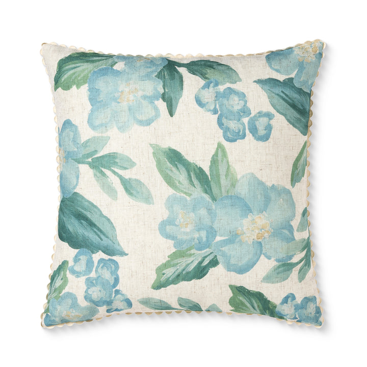 Ariana Teal Floral Cushion - Madras Link