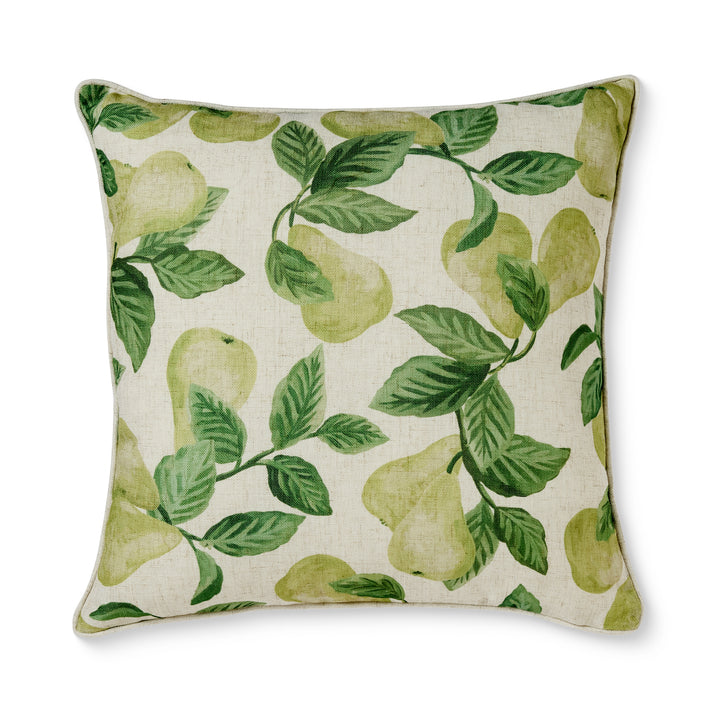 Pear Tree Green Cushion - Madras Link