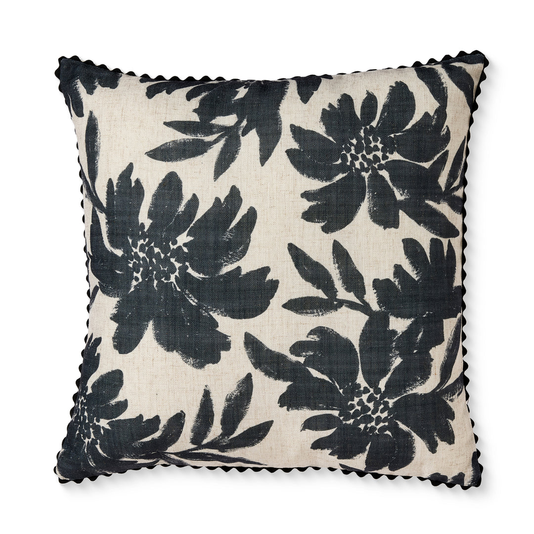 Eve Floral Black Cushion - Madras Link